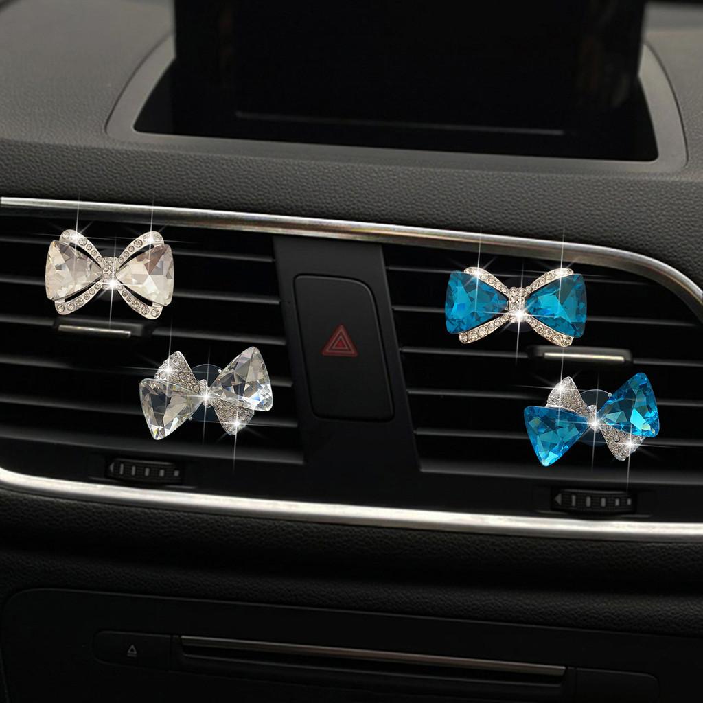 Clipe de Perfume para Carro Borboleta de Strass de Cristal Transfronteiriço Clipe Decorativo de Fragrância para Saída de Ar