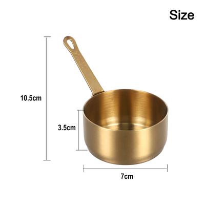 100ML Sauce Pan Mini Sauce Pan Long Handle Safe On Stoves Easy To Store Exquisite Workmanship Cooking High Quality