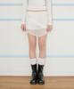 KISYNING Sheer Layered Mini Skirt (White)