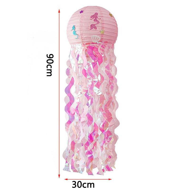 Blue Ocean Sky Tassel Ribbon Flag - Western Summer Theme Crepe Decoration