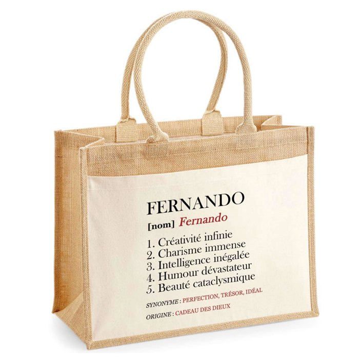 Sac de plage - PLANETEE - Jute avec poche Fernando Définition - Coton - 43 x 33 cm - Anses bandoulière