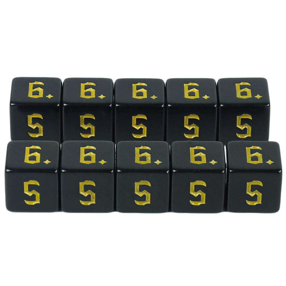 D6 Dice 10pcs Polyhedral Dice Acrylic Digital Dice Club Entertainment Table Game Dice
