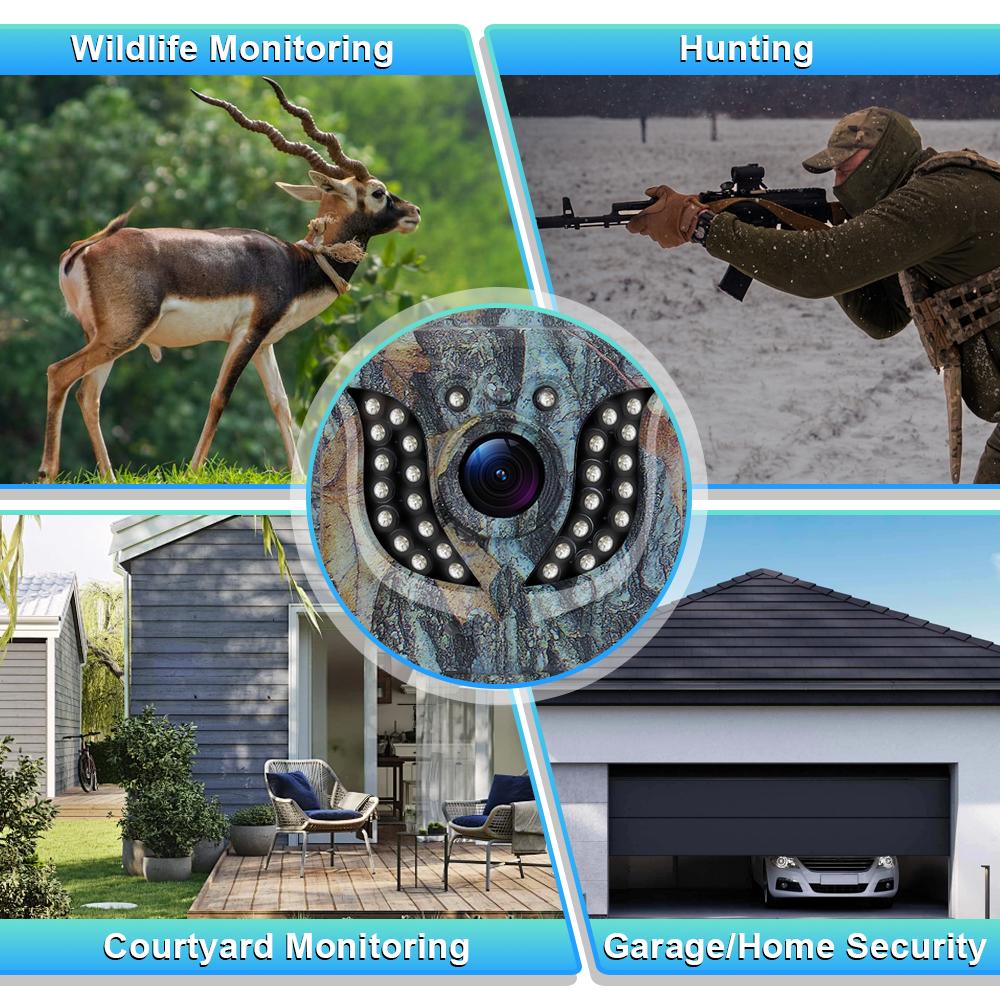 Mini Hunting Camera 4K 16MP with 2" TFT Screen IBEAFILLY , Night Vision, 940nm IR LED