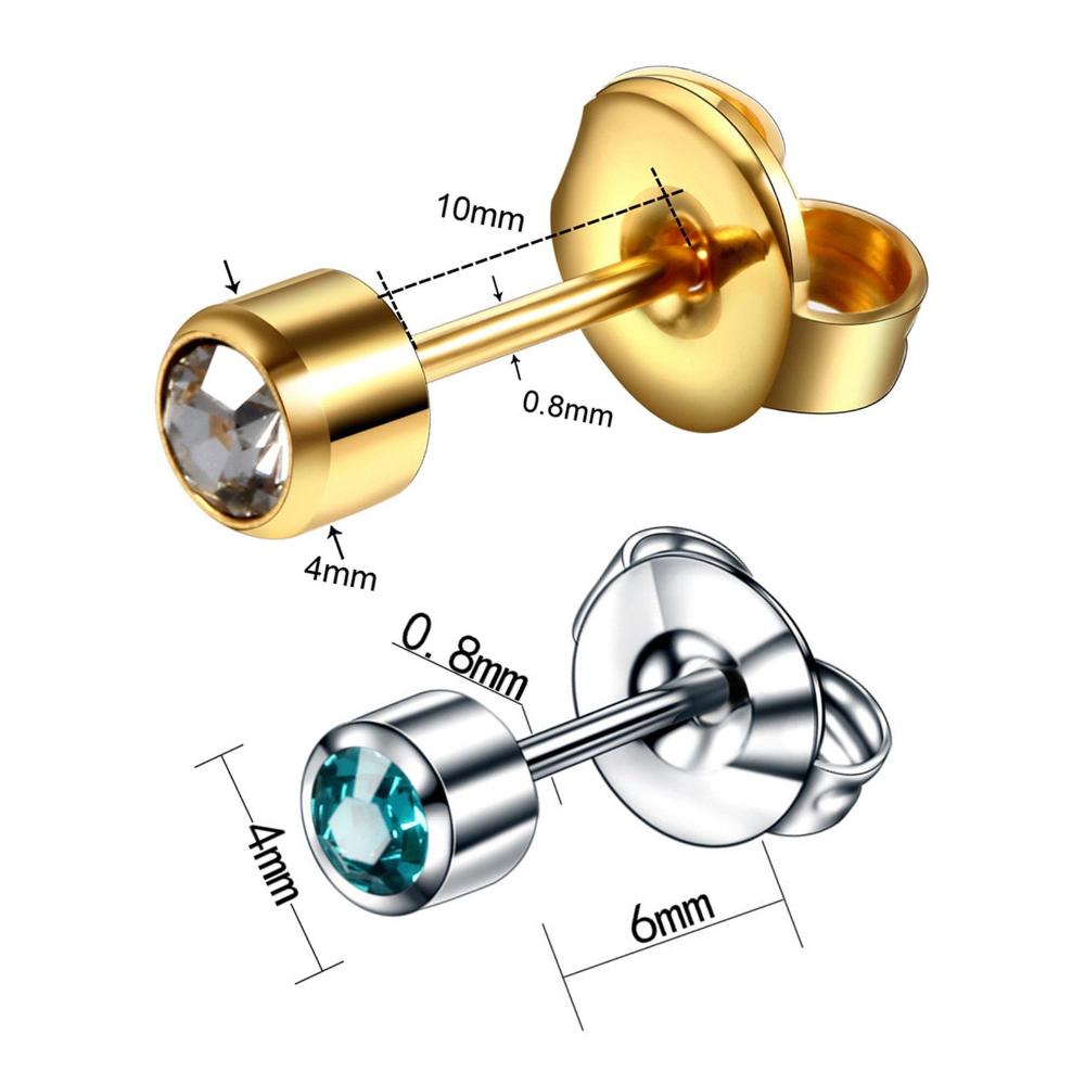 Anti-sensitive Rustproof Ear Piercing Earrings Stainless Steel Stud Earrings Ear Piercing Stud