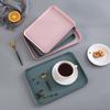 Multi-function Plastic Fruit Snack Rectangular Tableware Dessert Plates Serving Tray Dinnerware
