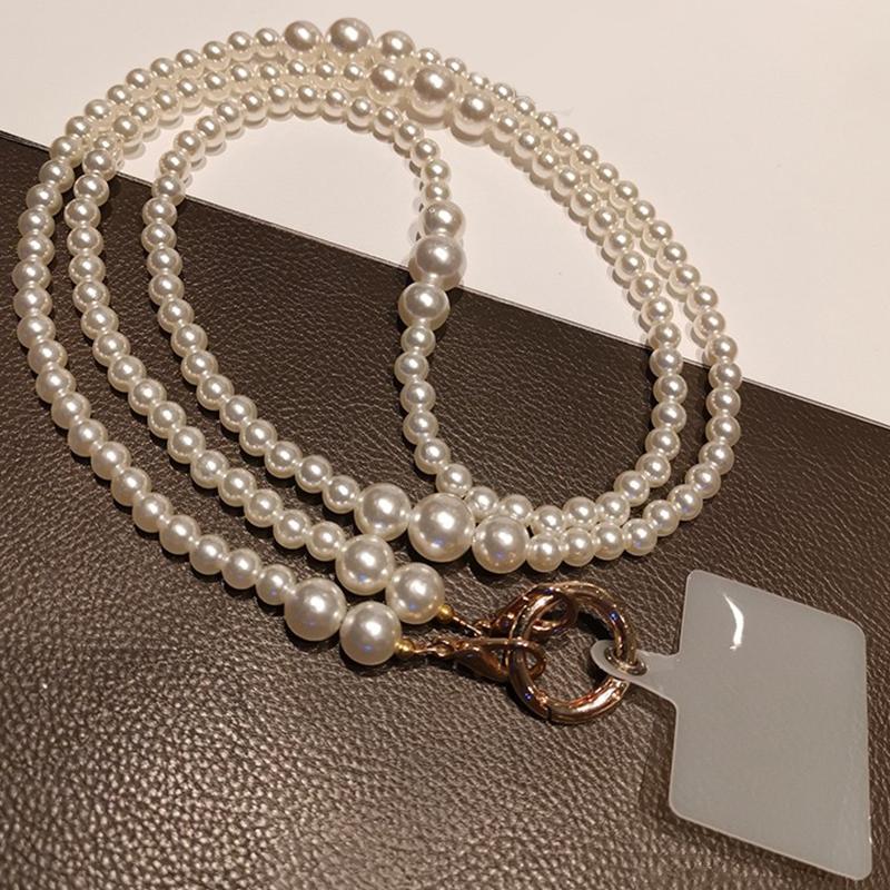 Lanière Anti-Perte Universelle pour Téléphone Collier Porté en Bandoulière Chaîne de Téléphone Longues Bandoulières Perles Pour Iphone Xiaomi Samsung Huawei Pendentifs