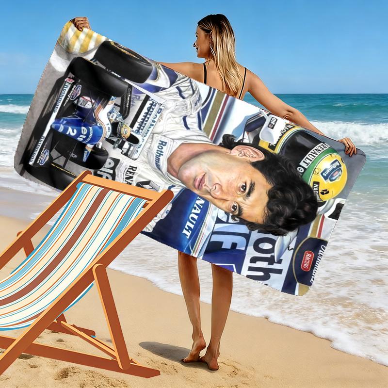 Ayrton Senna Towel, Large Soft Quick Dry Towel for Beach Camping Swimming