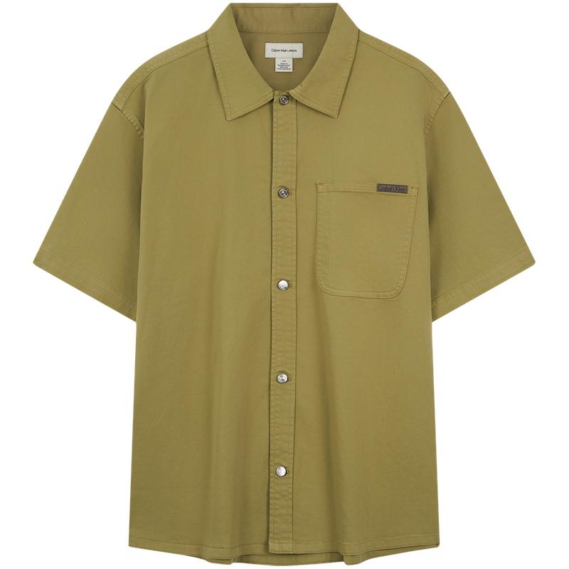 

Calvin Klein Classic Label Vintage Workwear Style Loose Short Sleeve Shirt Men shirts 4RC114G S