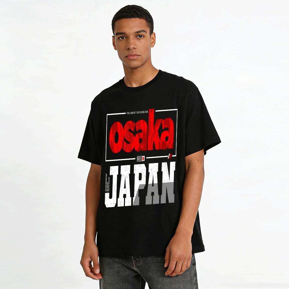 Osaka Japan City Themed Graphic Casual Tee For Men Women Pure cotton T-shirt