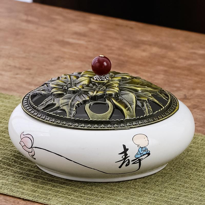 

Large Sandalwood Mosquito Coil Burner & Ashtray for Indoor Use