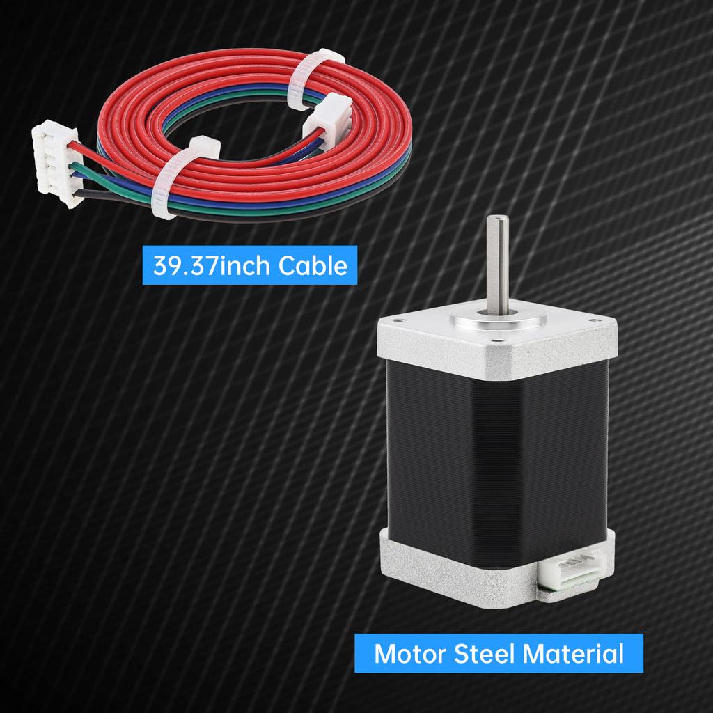 Βηματικός Κινητήρας Nema 17 60MM Διπολικός 2A 85N.cm(118oz.in) 42 Κινητήρας 2 Φάσεων 4 Καλωδίων Διπολικός Βηματικός Κινητήρας 1,8 Μοίρας για CNC 3D Εκτυπωτή