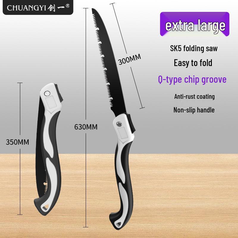 Folding Manganese Steel Hand Saw for Woodworking, Tree Cutting, and Gardening