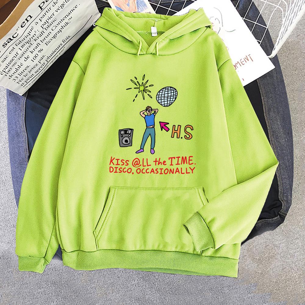 Küss Mich Immer Disco Gelegentlich Klassisch Klassisch KAPUZE HarryStyle 2026 Winter HoheQualität Sweatshirt Harajuku Bequem