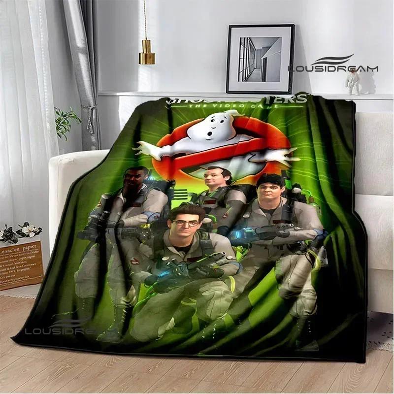 Coperta Stampata Cartoon G-Ghostbusters Calde Coperte in Flanella Morbide e Confortevoli Coperta da Casa Viaggio Fodere per Letto Regalo di Compleanno
