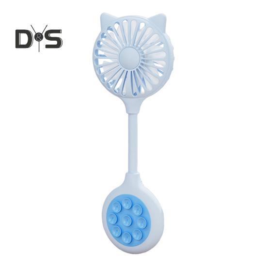 

Портативный небольшой вентилятор с присоской, воздушный охладитель, регулируемый на 360 градусов, 3 скорости, мощный поток воздуха, низкий уровень шума, мини-ручной вентилятор синий