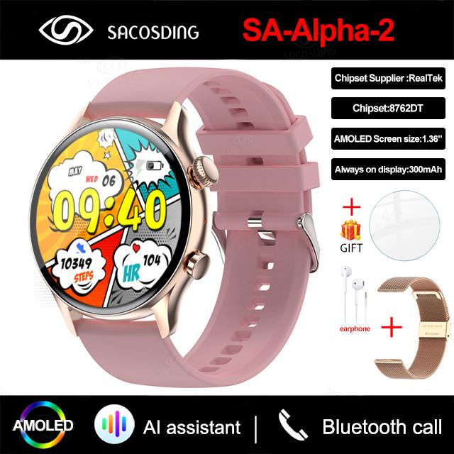 Nfc Bluetooth Anruf Damen Smartwatch Herren Amoled 390*390 Hd Bildschirm Always-On-Display Uhren Wasserdichte Smartwatch Für Xiaomi