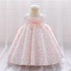 New Baby's First Birthday Dress: Infant Flower Bow Puffy Skirt Banquet Dress