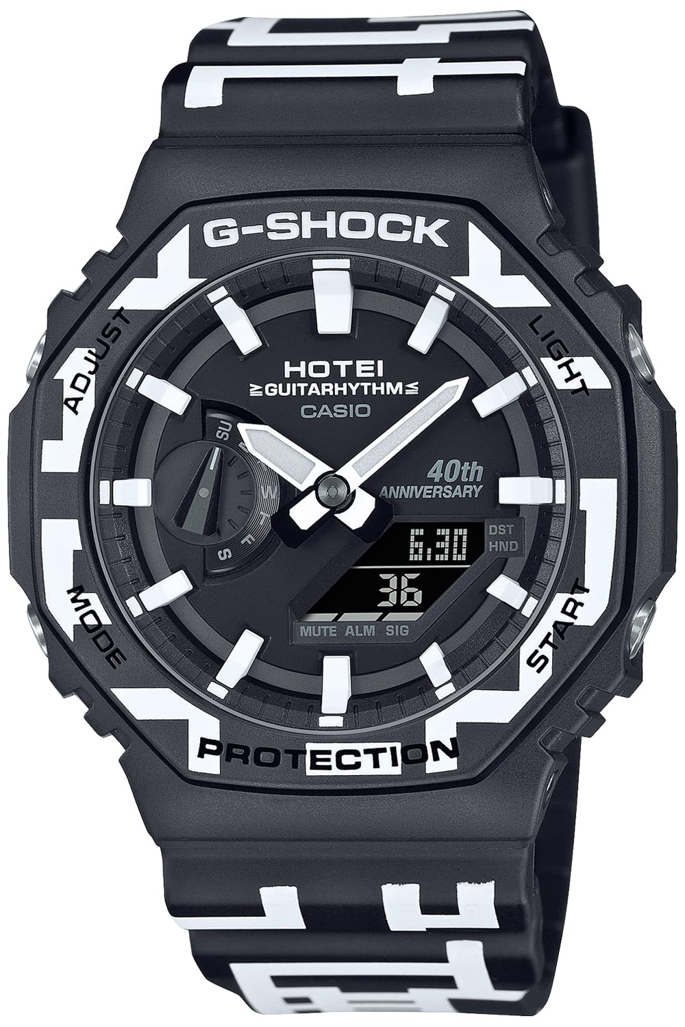 

Watch HOTEI 40th ANNIVERSARY GUITARHYTHM MODEL Black White [Casio] G-Shock [] G-SHOCK GA-2100HT-1AJR Men s &