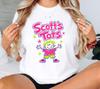 Scott's Tots T-Shirt, Funny Meme Kid Cartoon Tee, Neon Retro School Design, Nostalgic 90s Aesthetic Shirt, Sarcastic Pop Culture Gift Shirt