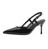 Fashion New Brand Plus Size 34-42 Women Heeled Sandals Retro Rome High Heels Shoes Women High Heel INS Leather Buckle Pumps Mules