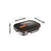 Leak-proof Portable Food Container 304 Stainless Steel Divided Lunch Plate  Students