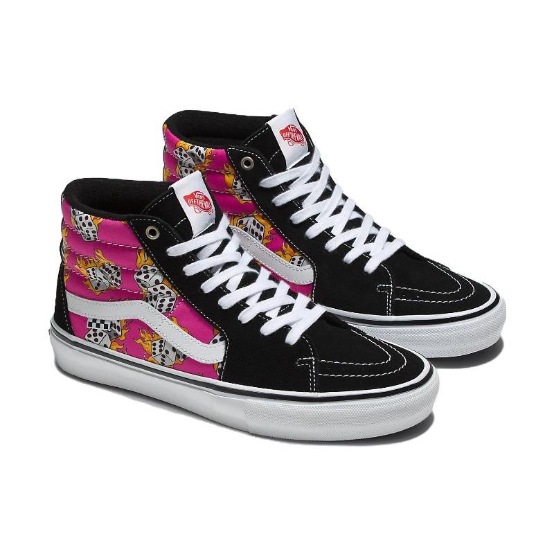 Vans SK8 Skate Unisex High Top Sneakers Pink Black White VN0A5FCCBLM