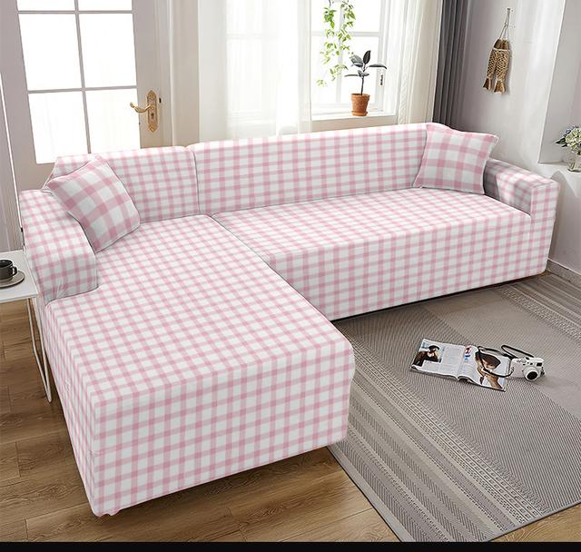 

Plaid On The Sofa Furniture Case Full Package Living Room Sofa Thickened Milk Silk Fabric Four Seasons General Furniture Shield Cover S 1seater 90-140cm