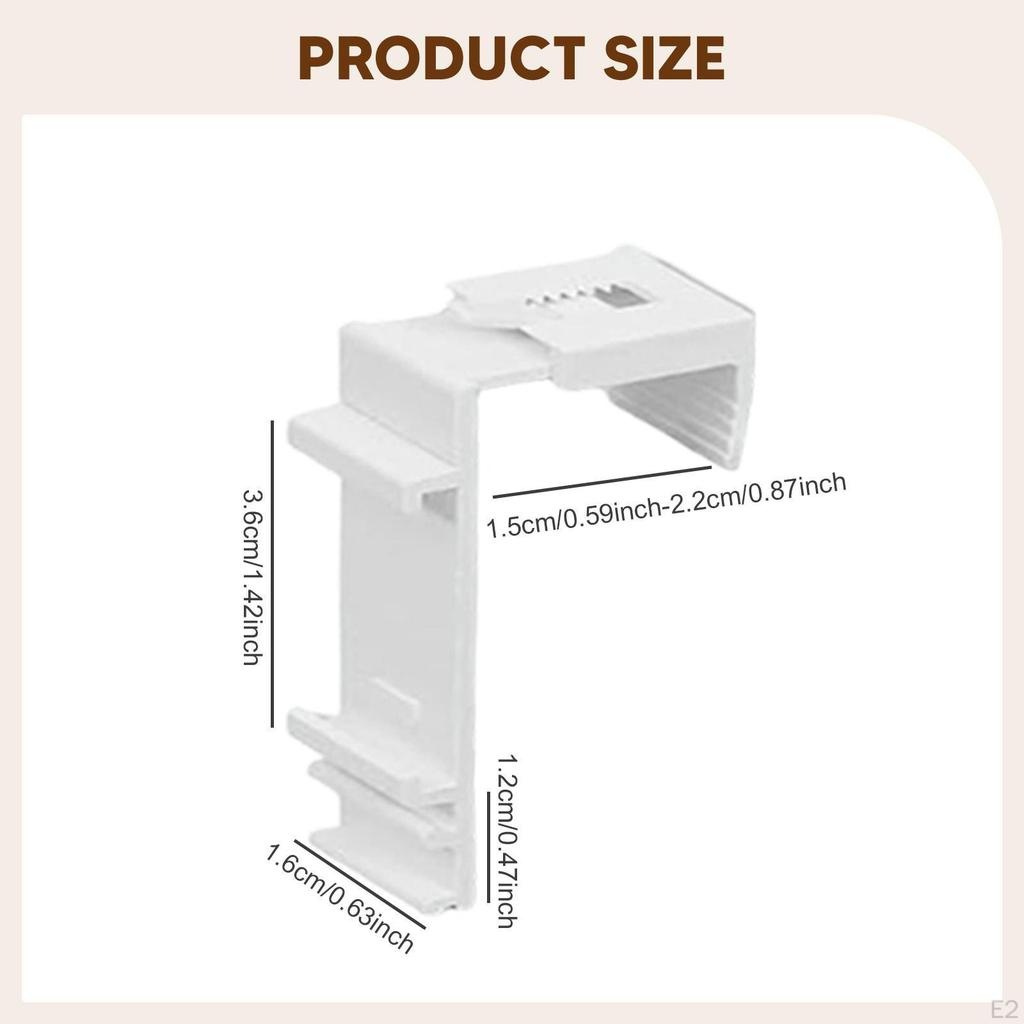 6x Clamp Brackets Attachment Portable Easy To Use Installation Clips Self Sticky for Study Room Home