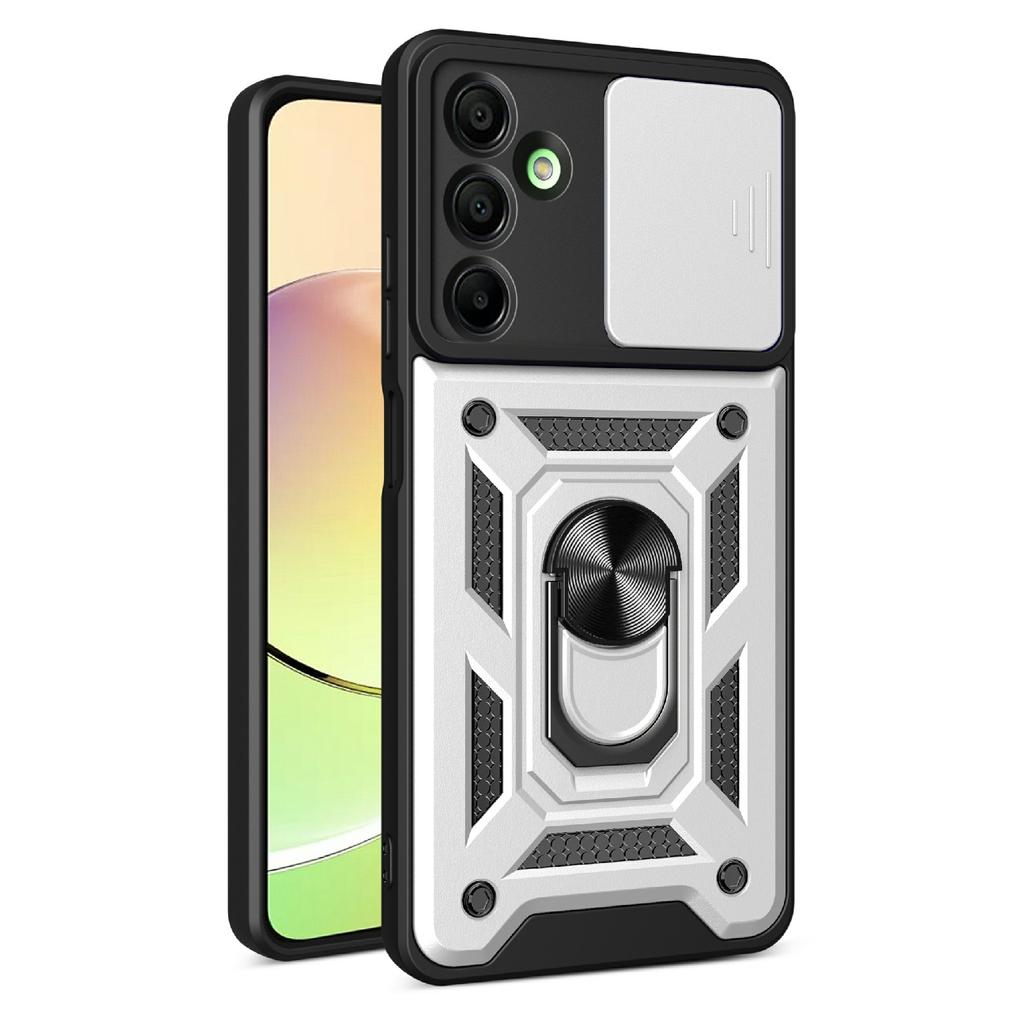 AMORUS For Samsung Galaxy A16 5G/4G Case Kickstand PC+TPU Phone Cover with Camera Lens Slider