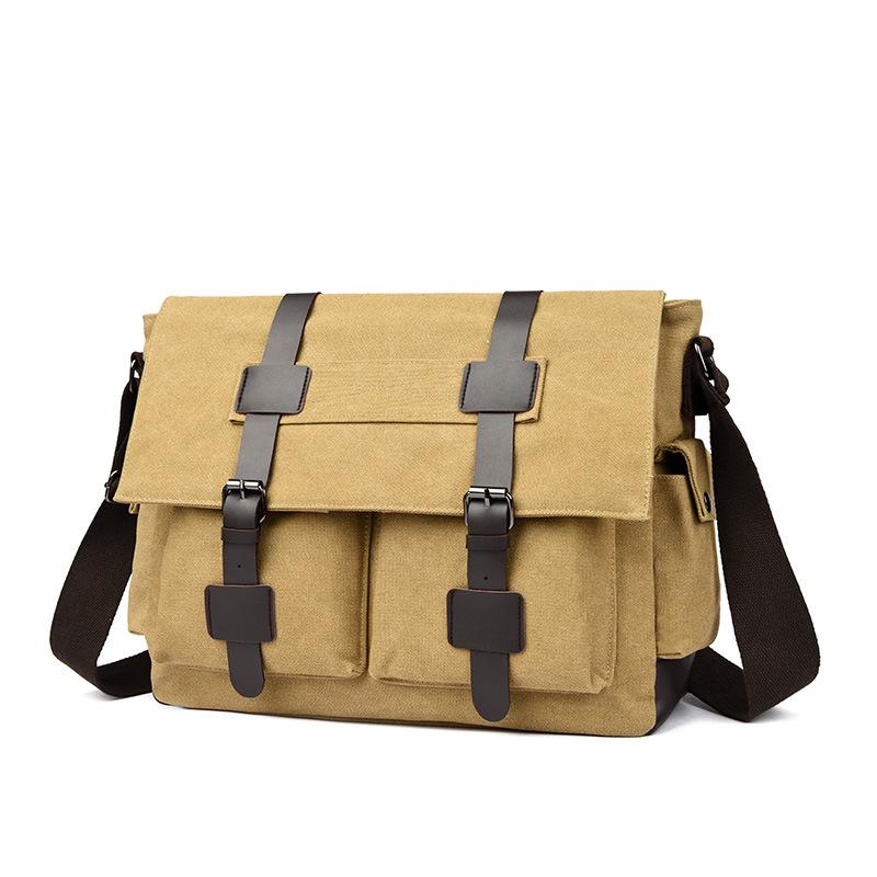 Pánská retro plátěná taška přes rameno v korejském stylu - Ležérní a praktická crossbody pro studenty