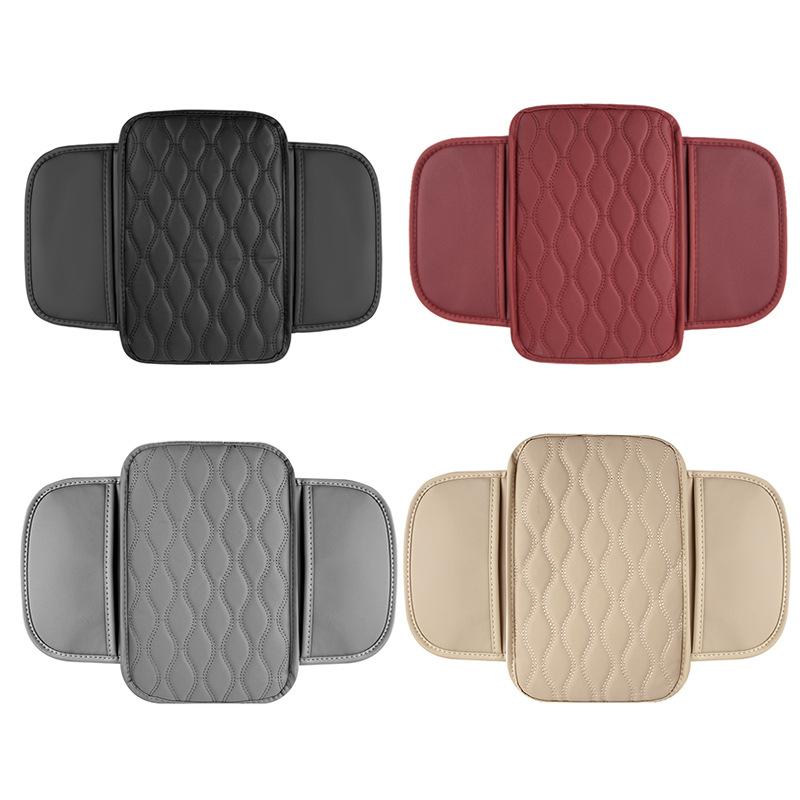 Car Center Console Protector Cover Armrest Pad Box Cushion with Pocket Arm Rest Mat Elbow Support Storage Four Seasons Universal