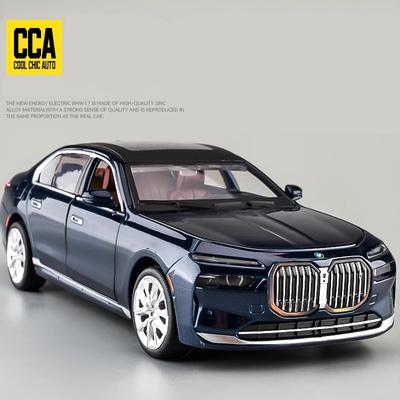 CCA 1:24 BMW THE I7 G70 M70L Eléctrico Puro Nueva Energía Sedán Metal de Aleación Fundición a Presión Modelo de Coche Sonido y Luz Regalo Para Novio