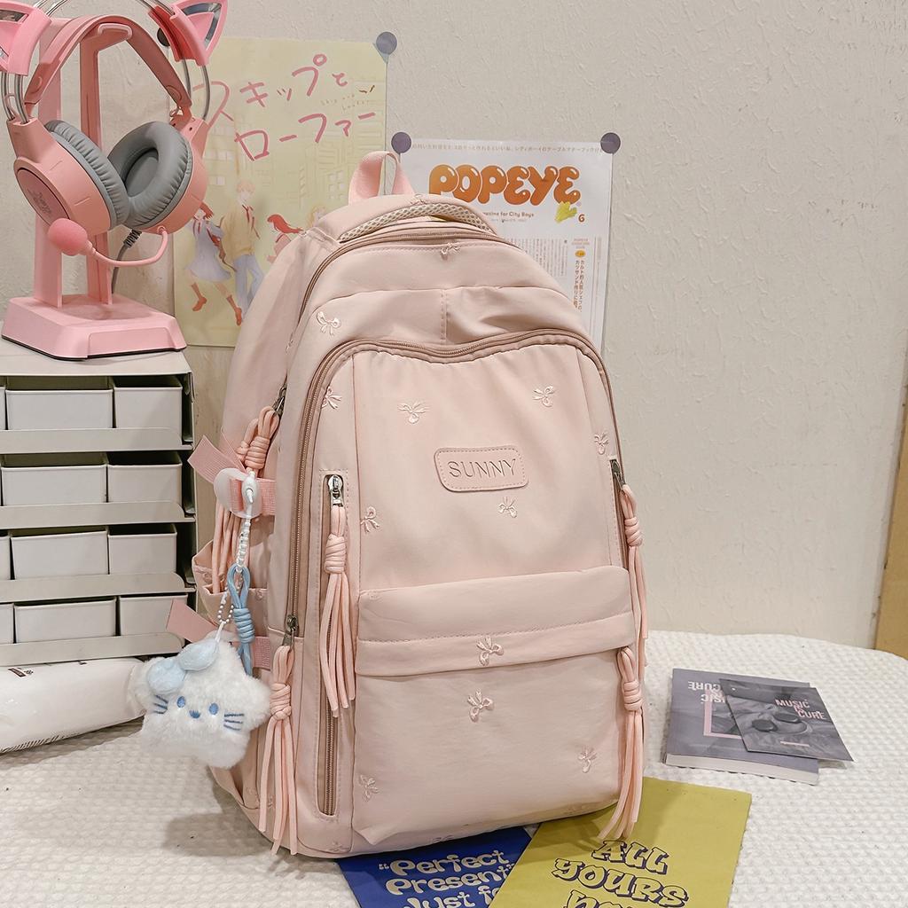 Schoolbag New School Bag Girls Elementary School 1011 Junior High School Students High School Students Large Capacity Backpack Girls Alphabet Backpack