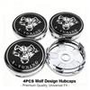 4pcs 56mm 60mm Universal Car Wheel Center Cover Hub Cap Wolf Sticker Replacement