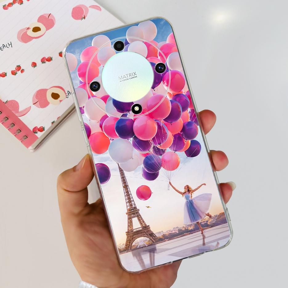 For Honor X9b 5G Case ALI-NX1 Cute Cat Butterfly Painted Cover Soft Silicone Phone Cases For Honor X9b X 9b HonorX9b Soft Fundas