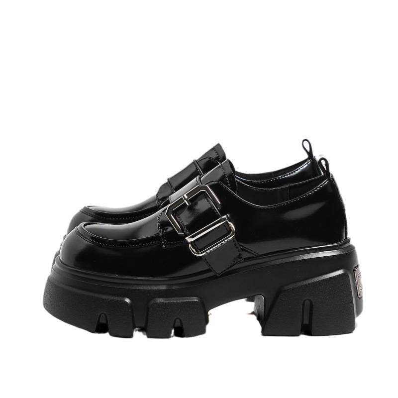 Muffin platform heightening women's shoes British small leather shoes spring and autumn new Mary Jane shoes single shoes