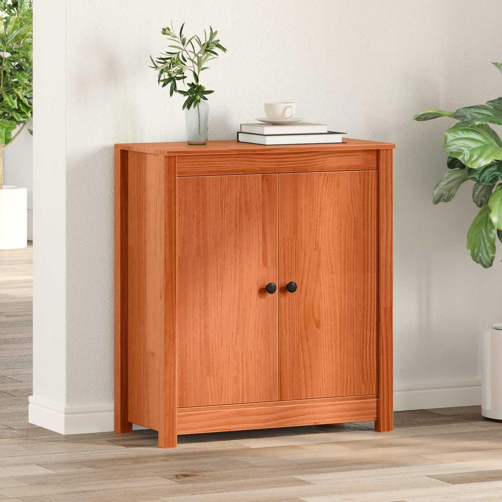 Sideboard Wax Brown 70 x 35 x 80 cm Solid Pine Wood