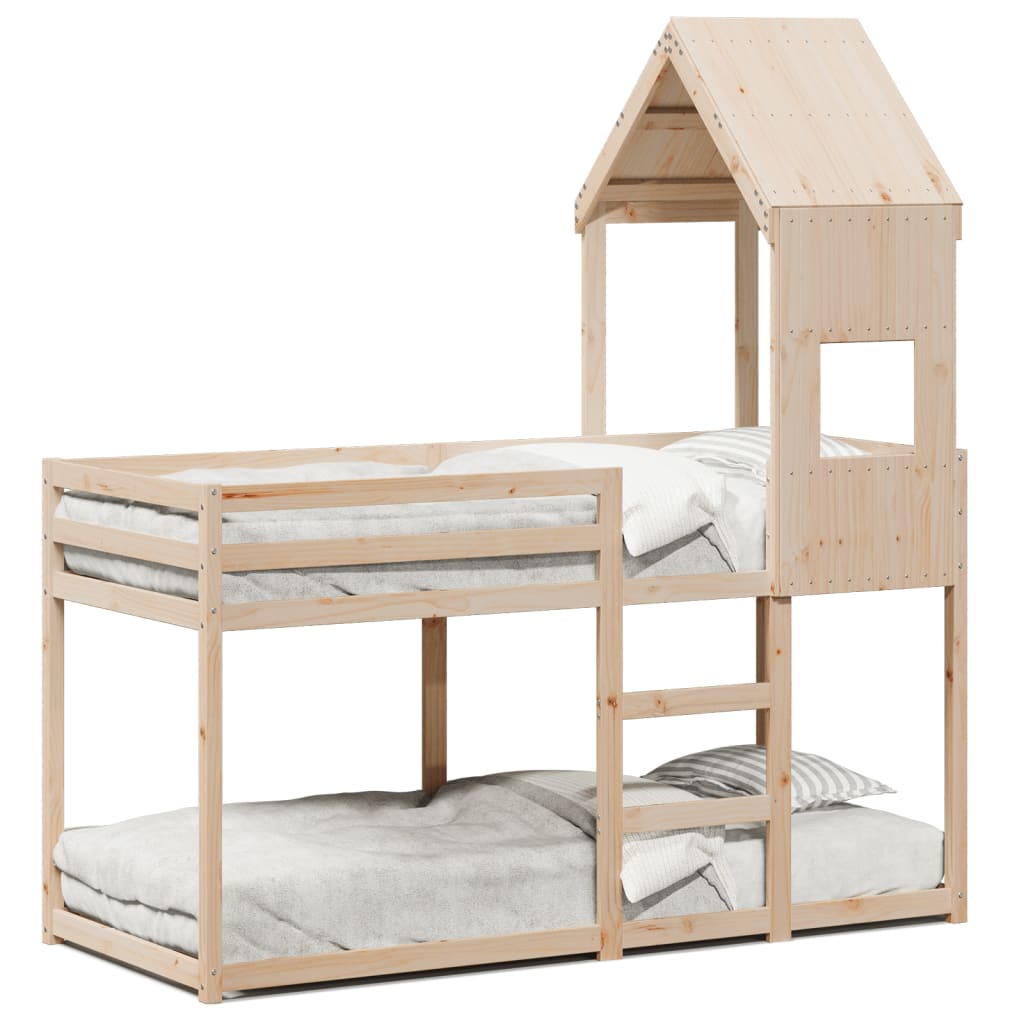 Bunk Bed without Mattress 90x190 cm Solid Pine Wood