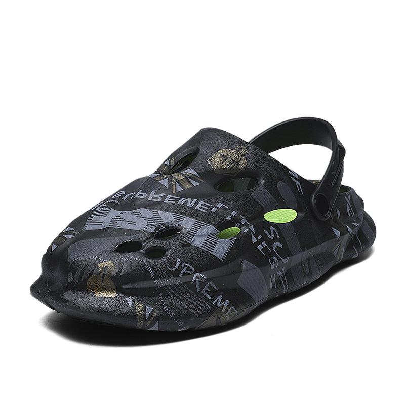 Breathable Casual Camouflage Hole Shoes Men'S Thick-Soled Non-Slip Outer-Wear Dual-Purpose Slippers Men'S Trendy Beach Sandals