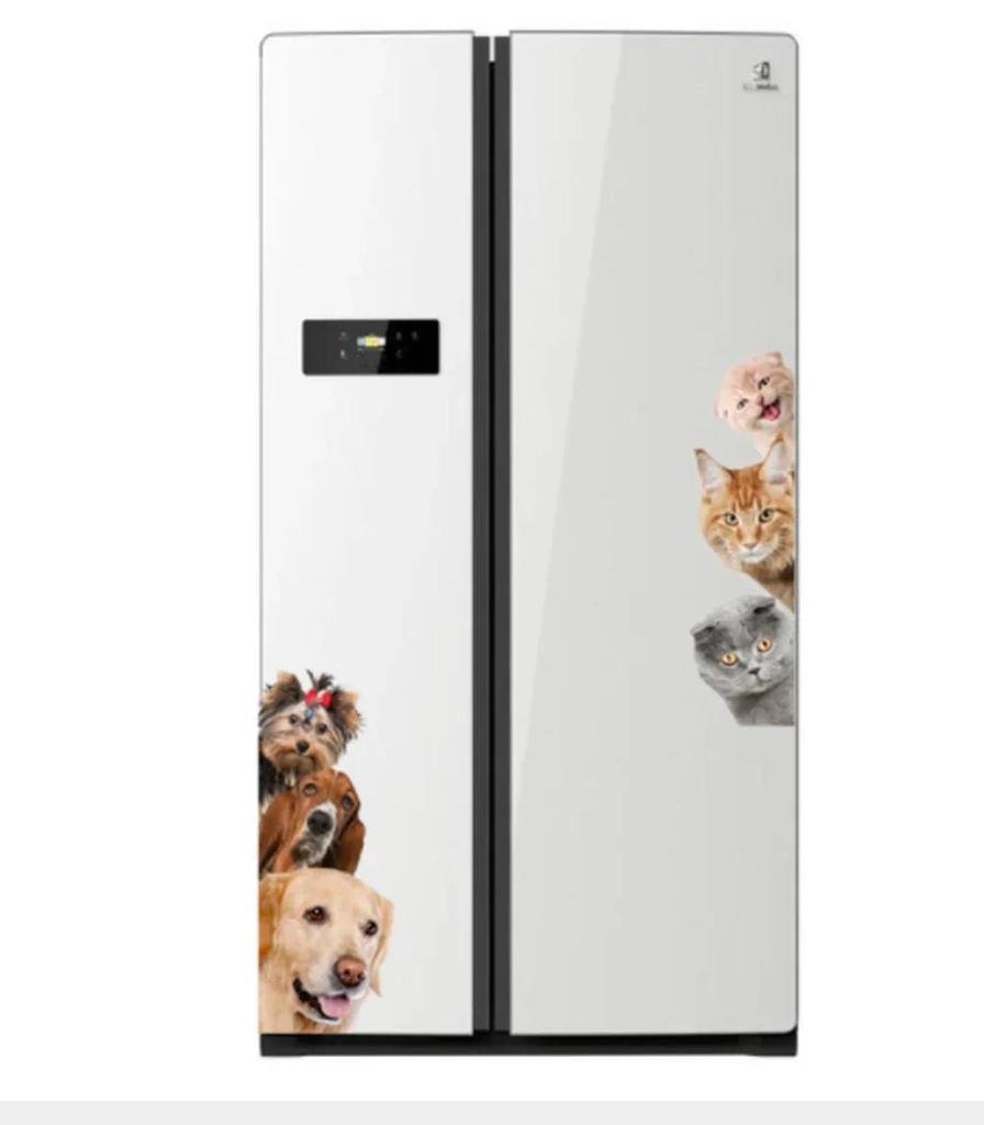 Caroon Decoration Wall Stickers Cute Funny 3d Cat Dog Door Wall Stickers Removable Sitting Veranda Bedroom Animal Wall Murals
