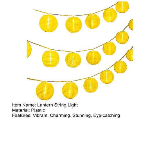 Small Lantern String Lights USB Powered 50 LEDs Waterproof Outdoor Fairy Light for Patio Garden