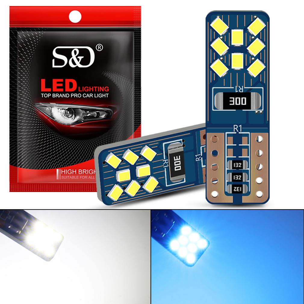 2 Pezzi W5W T10 LED 168 194 LED Lampadine Canbus 16SMD Luce Interna Auto Luci Indicatori Porta Laterale Auto Luci di Posizione Lampade di Lettura 6000K Bianco Blu 12V