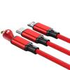 Three-in-One Flash Charging Cable: Portable USB Gift for Fast Mobile Charging