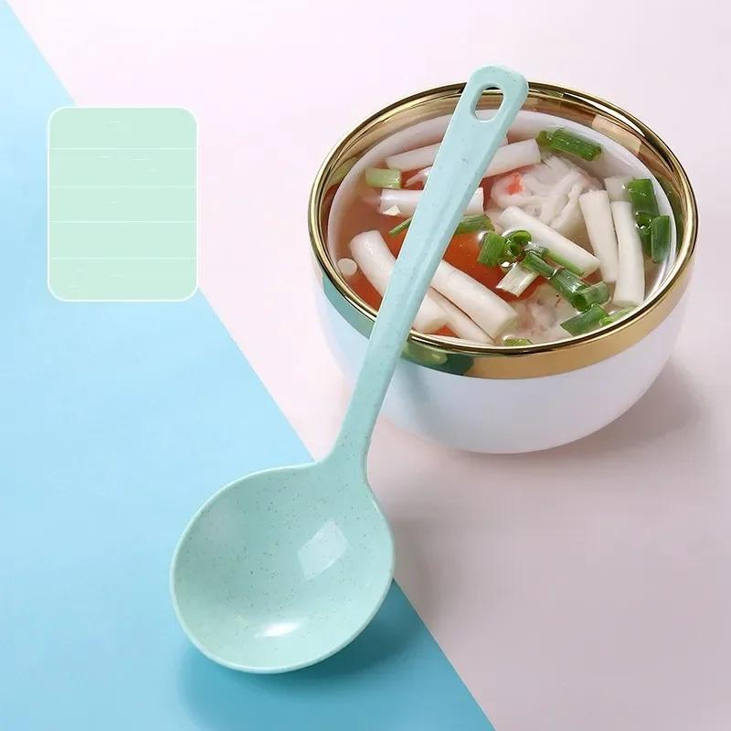 

xgnvpy Пластиковая столовая ложка с дизайном пшеничного колоса, большая суповая ложка для кухни, обеда, каши, риса, кухонный инструмент