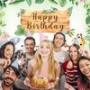 2D flat design 1-piece jungle adventure animal birthday celebration background fabric suitable for children's celebrations