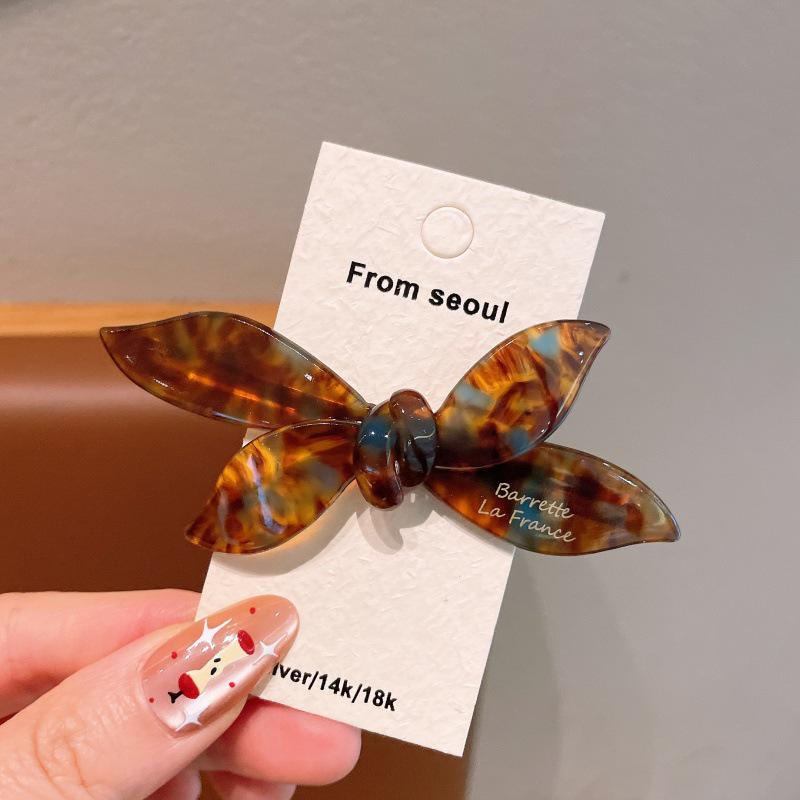Acetate Bow Hair Clip - Korean Japanese-Style Hair Accessory