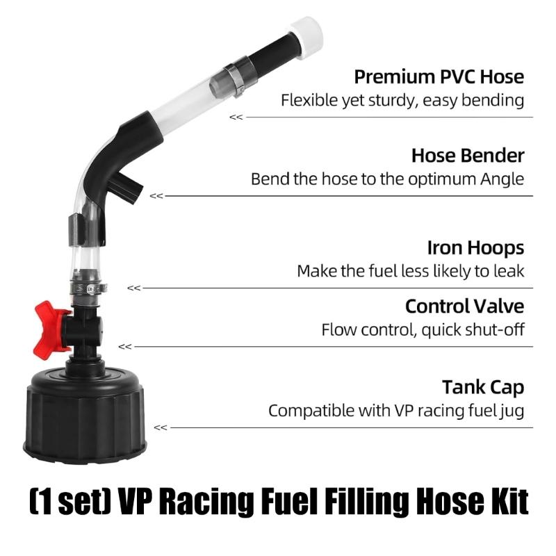 Spill Resistant ABS Fuel Filling Hose Set Smooth Flow Safe Design For VP Tanks And Motorcycles Dirt Bike Quick Refueling