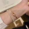 Elegant Vintage Heart Bracelet with Sparkling Diamonds Dainty Movable Bangle for Women Stylish Accessory