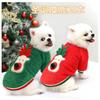 Pet Christmas Costume Small Dogs Cats - Red Or Green Reindeer-Style Two-Legged Jumpsuit Winter Warm Clothing