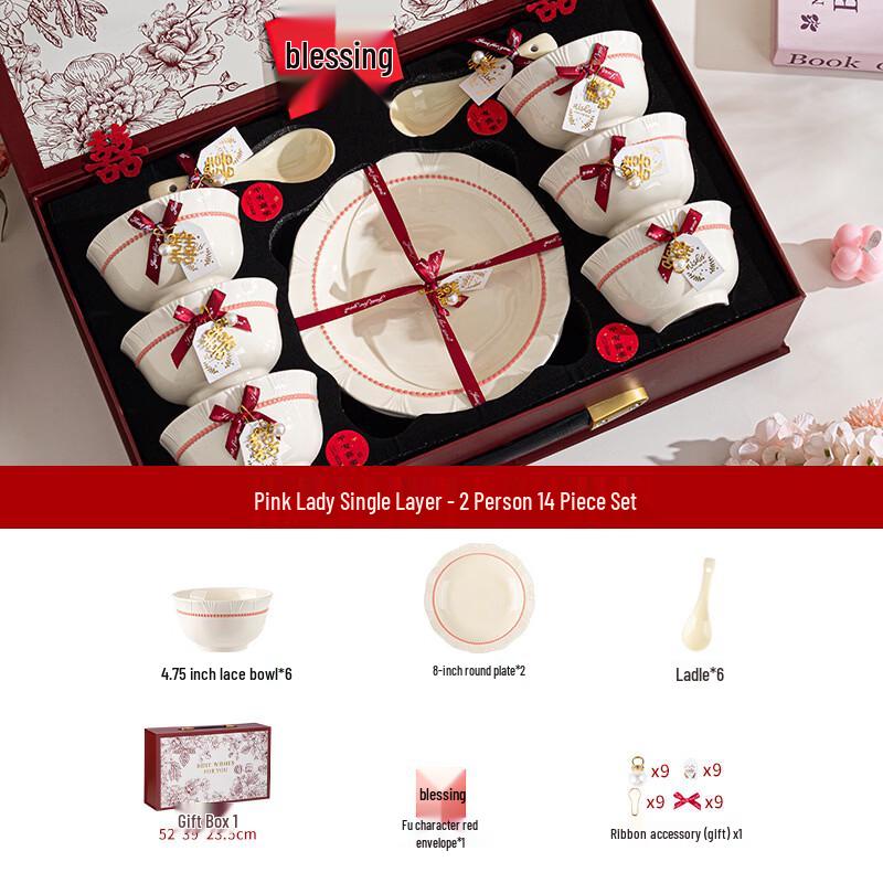 Luxury Nordic Ceramic Dinnerware Gift Set - 14-Piece